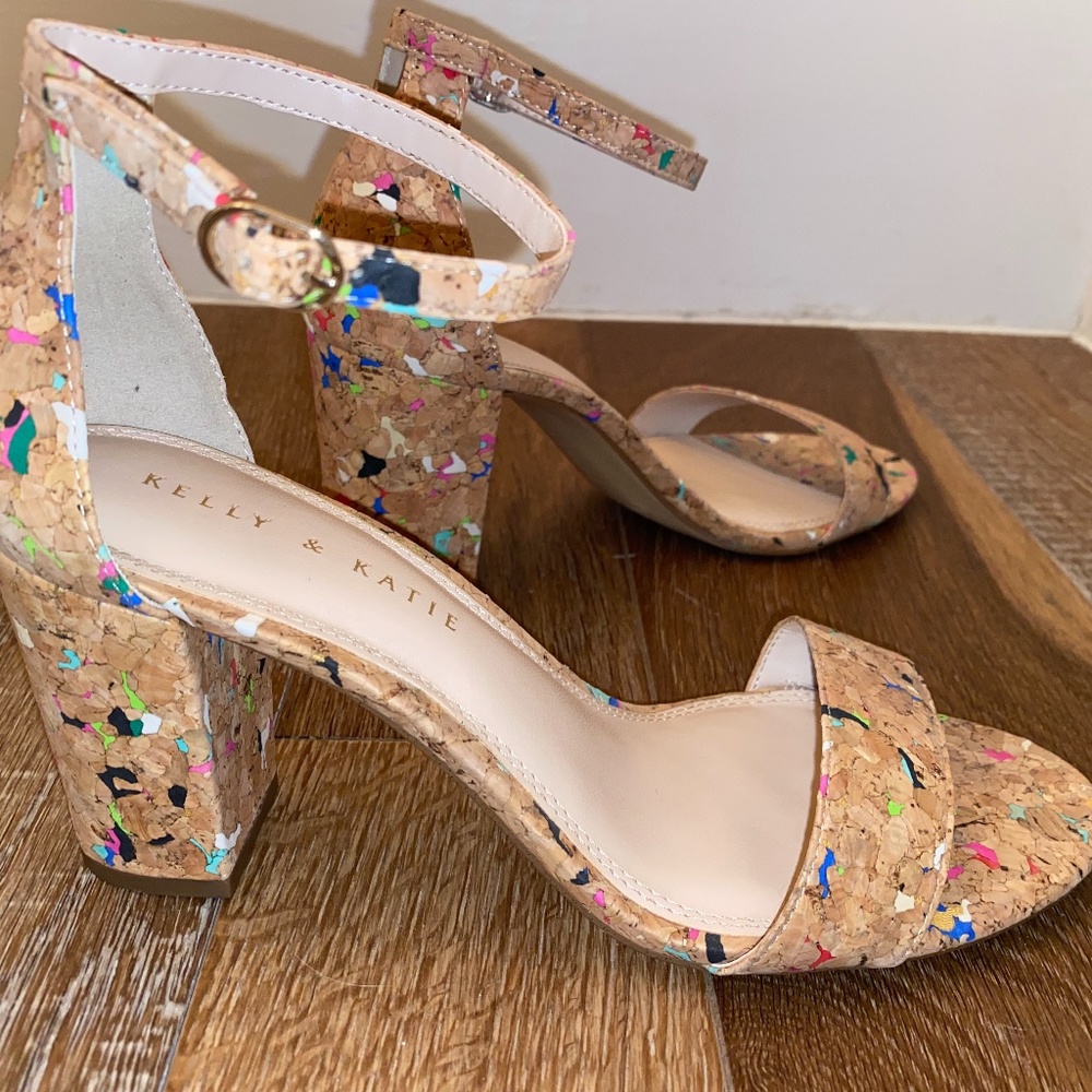 Multi-color Cork Kelly & Katie Heels